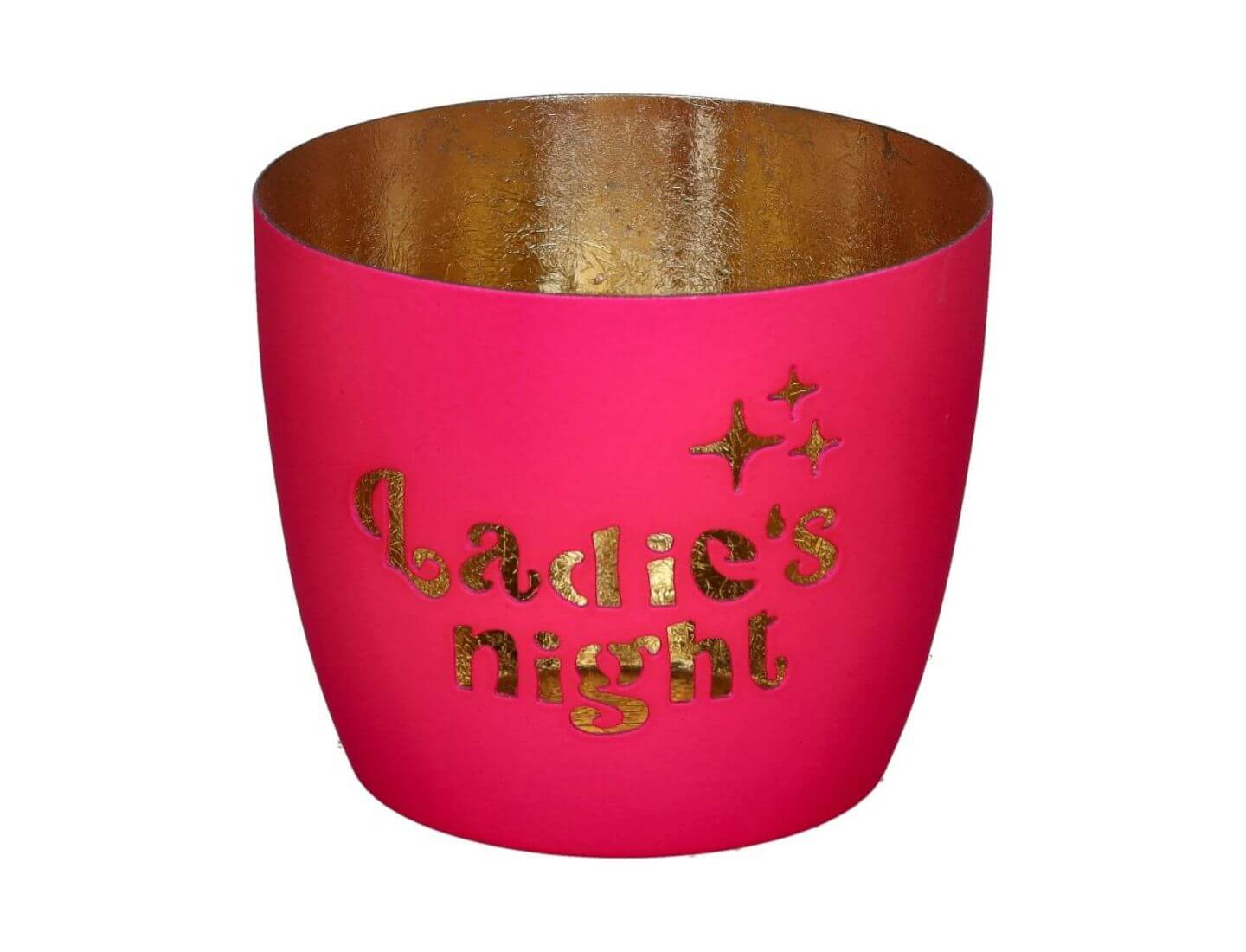MADRAS Windlicht, M, Ladies night - hot pink/ gold