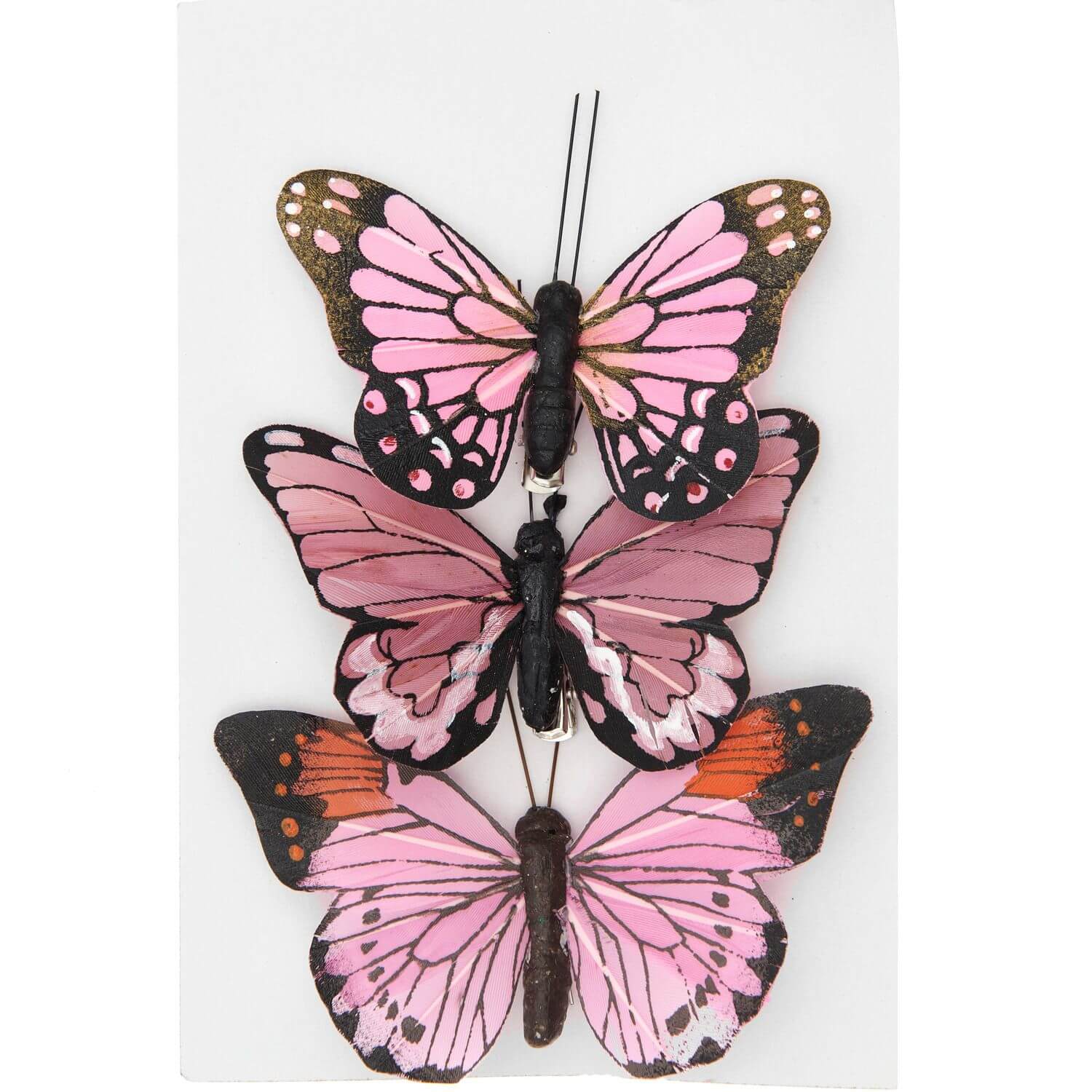 Schmetterling mit Clip Rosa