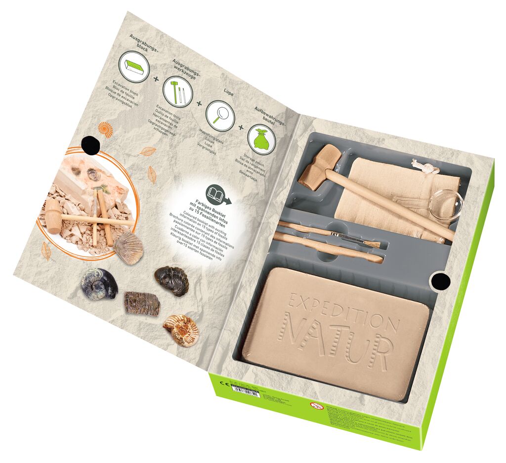 9832_offen Expedition Natur - Das große Fossilien-Ausgrabungs-Set