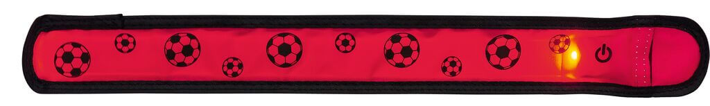 Fußball Leuchtendes Snap Band, sort.
