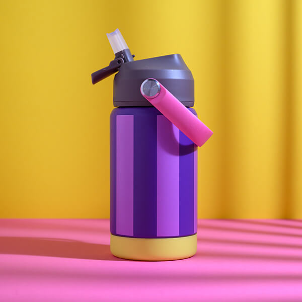 Trinkflasche Stripes, lila / flieder (350 ml)