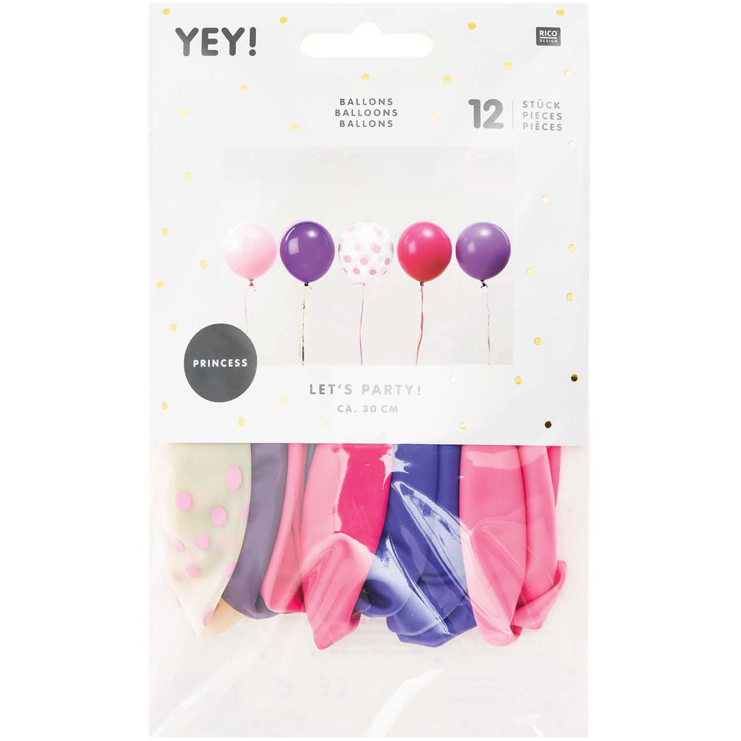 Luftballon Mix Prinzessin (12 Stück)