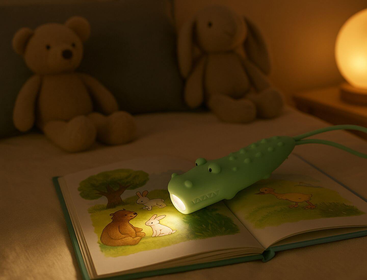 Silikon-Taschenlampe - Krokodil