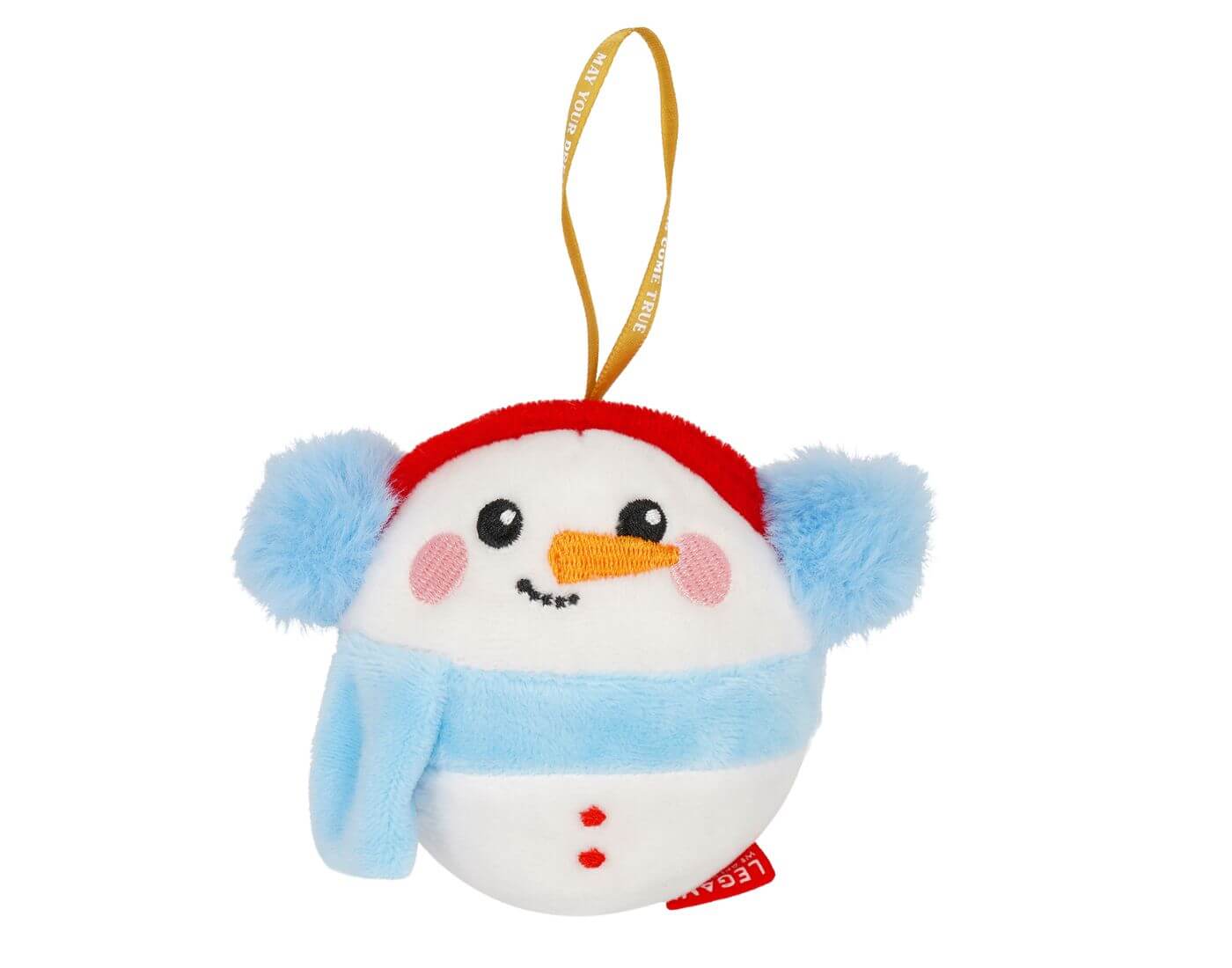 Weihnachtsdekoration aus Plüsch - Schneemann - Oh-Oh-Ohrnaments