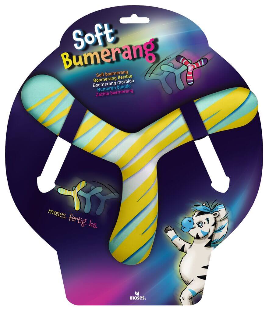Bumerang-gelb-verpackt-1 Soft Bumerang (einzeln)