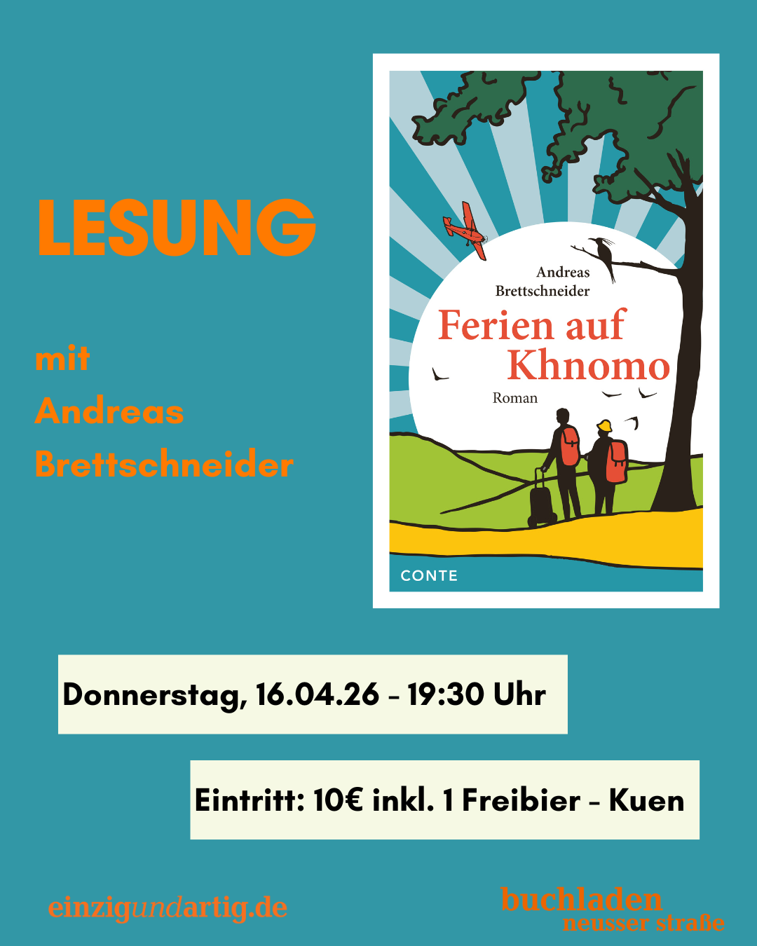 Eintritt Lesung mit Andreas Brettschneider
