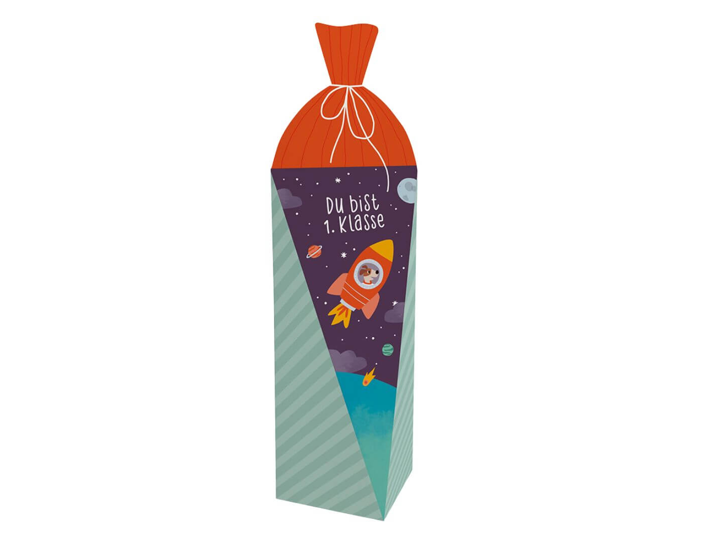 Schultüte mit Brauseherzen - Du bist 1. Klasse