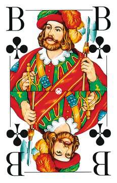 Klassisches Skatspiel, Französisches Bild mit großen Eckzeichen