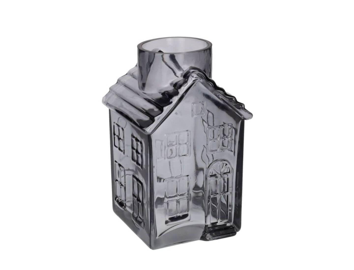 JACQUARD Vase Haus - grau