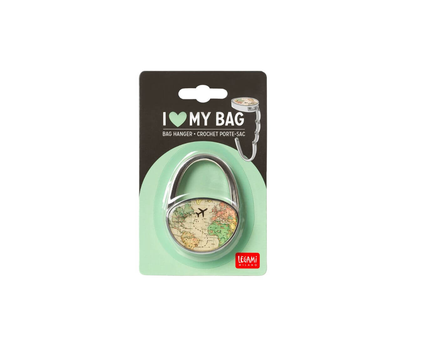 Taschenhaken - I Love My Bag - Travel