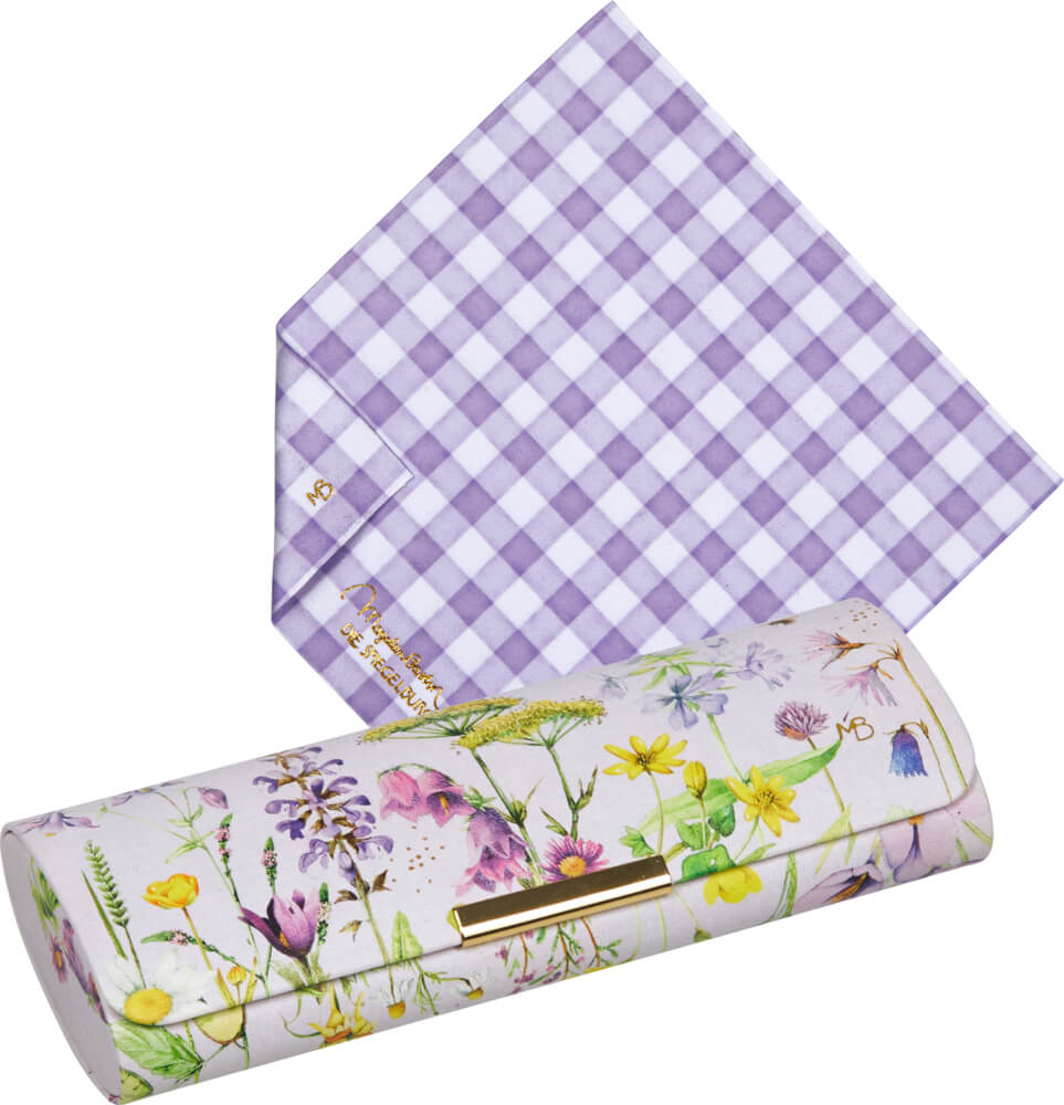 4029753217561-1 Brillenetui mit Putztuch "Blumengruß" GartenLiebe - M. Bastin