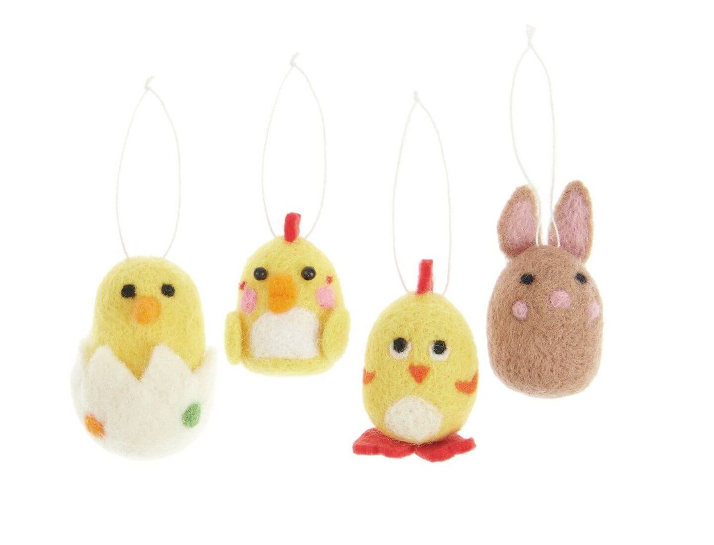 Aufhänger Filz-Osterfiguren 3D 4 Stück