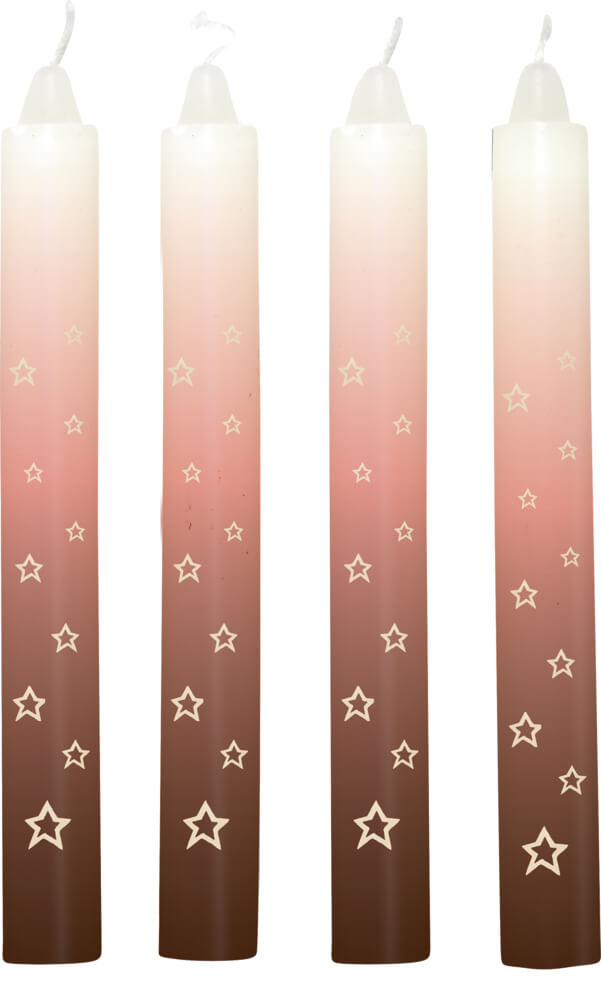 Stabkerzen 4er Set - Festliche Weihnachten Stabkerzen 4er Set - Festliche Weihnachten