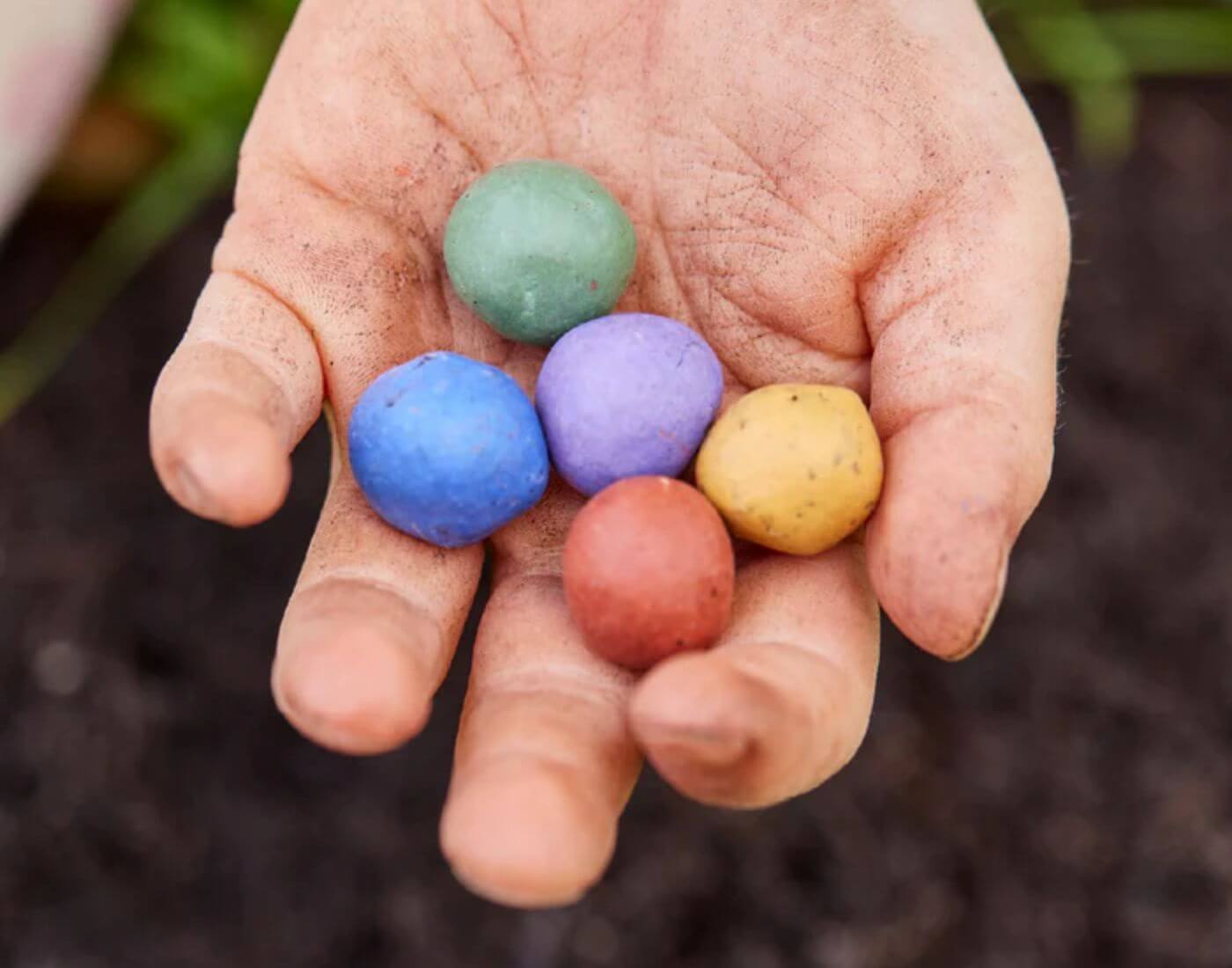 5 Blumenmurmeln im Tütchen zur Einschulung - Endlich Schulkind