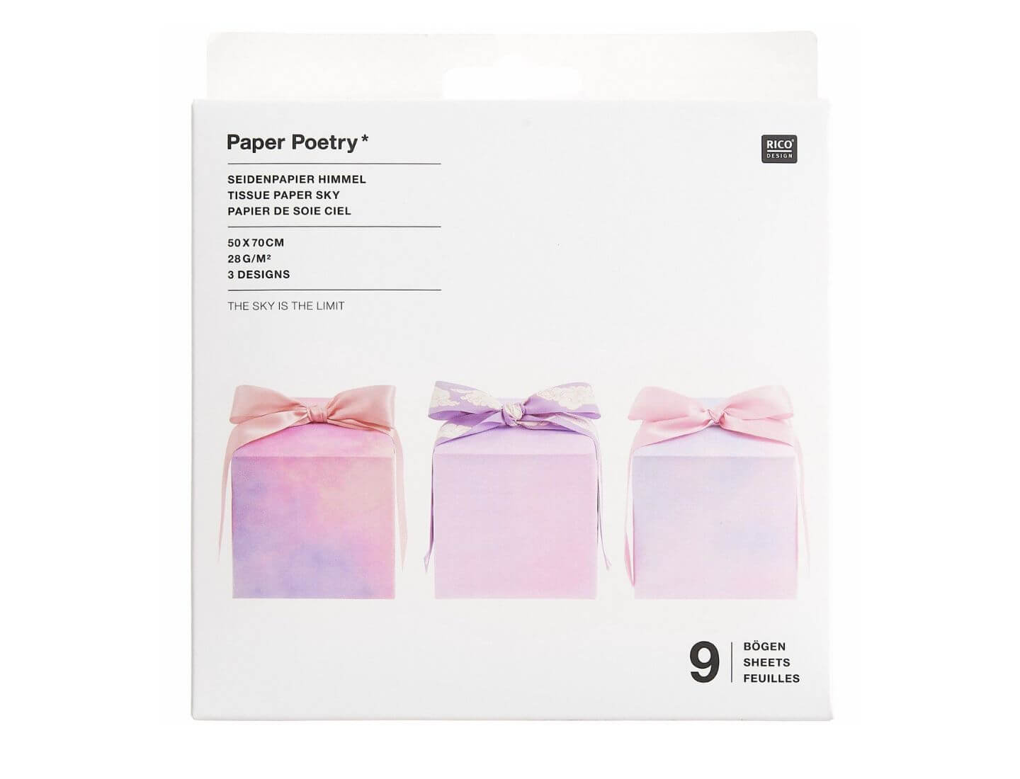 Paper Poetry Seidenpapier Mix The Sky is the Limit 9 Bögen