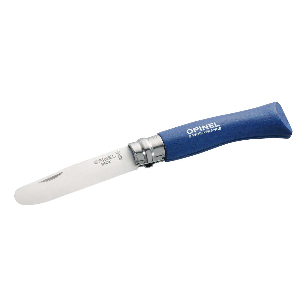 Opinel No 07, Kindermesser, rostfrei, Buchenholz, verschiedene Farben