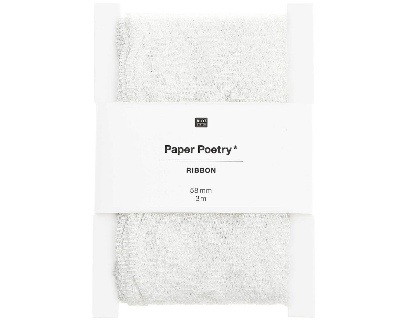 Paper Poetry Spitzenband Blümchen Off-White