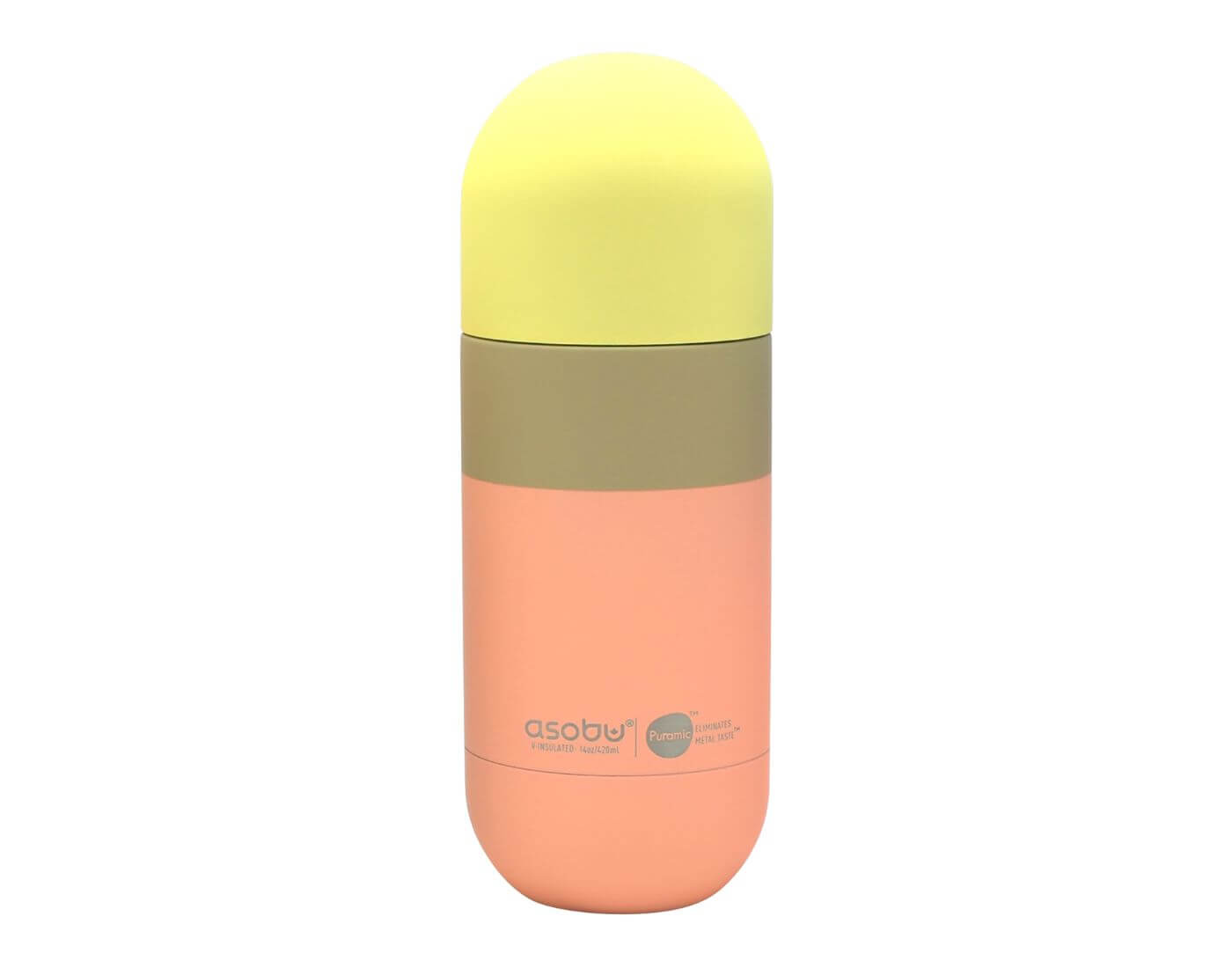 ORB Edelstahltrinkflasche mit Trinkbecher - Peach