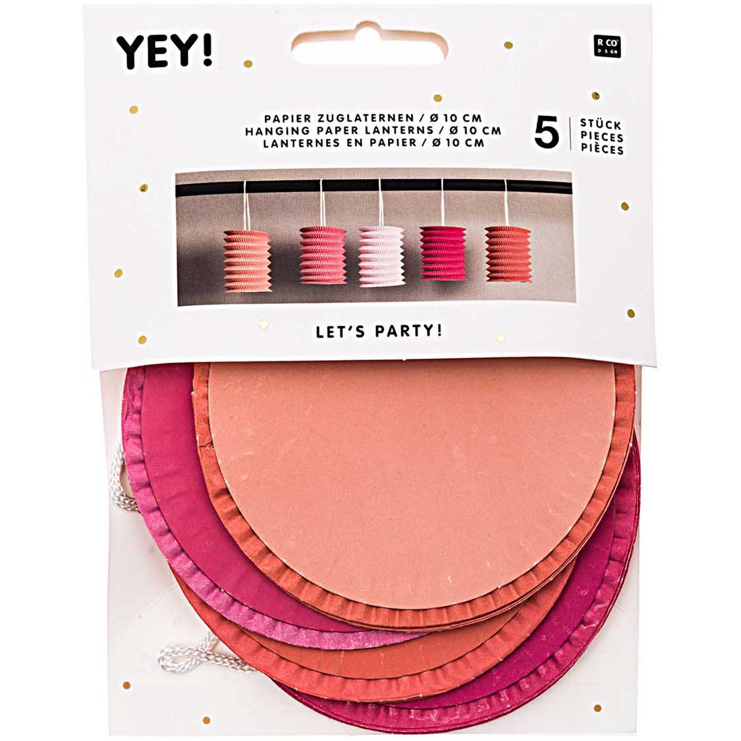 Zuglaternen CANDY (5 Stück) - YEY! LET'S PARTY