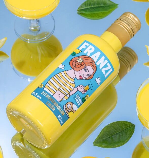 Franzi Zitronenrollenlikör 0,5L - Vegan Franzi Zitronenrollenlikör 0,5L - Vegan