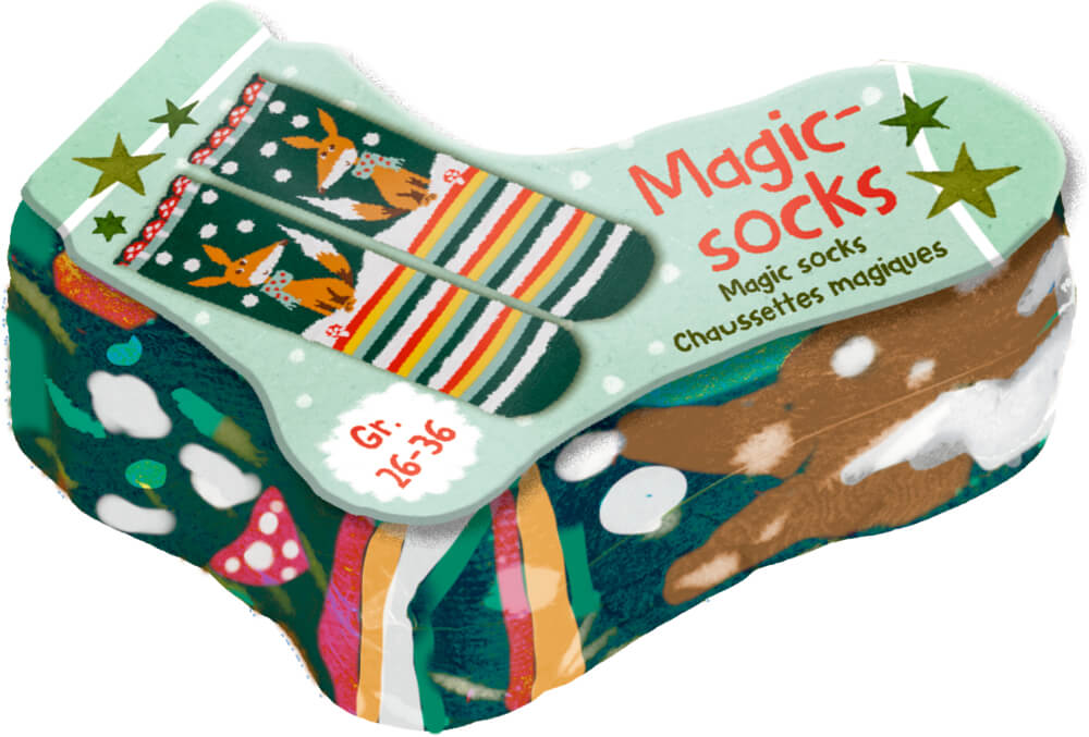 4029753222244_2 Magic Socks (one size) - Winterzauber im Weihnachtswald (einzeln)