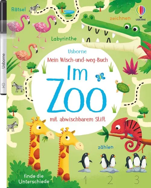 Kirsteen Robson - Mein Wisch-und-weg-Buch: Im Zoo - mit abwischbarem Stift