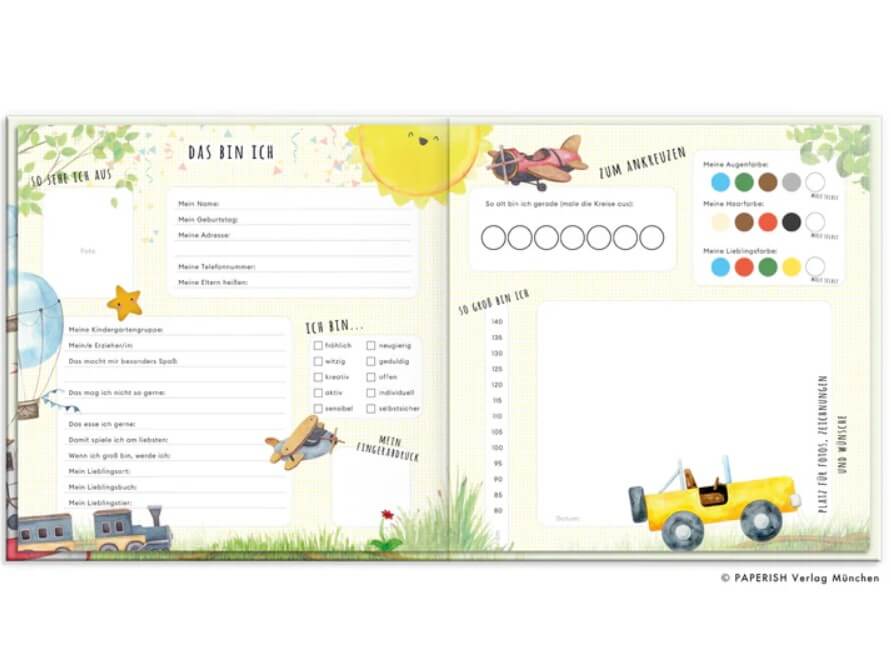 Freundebuch Kindergartenfreunde - FAHRZEUGE