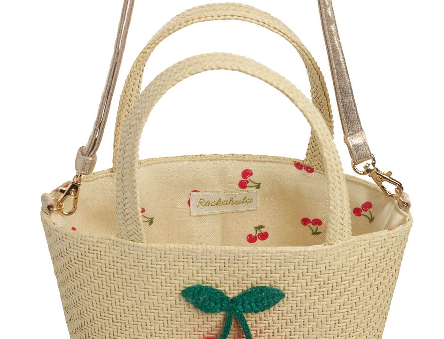 Behäkelte Kirschkorbtasche