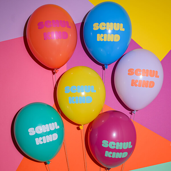 Ballons Schulkind aus 100% Naturkautschuk – Rainbow