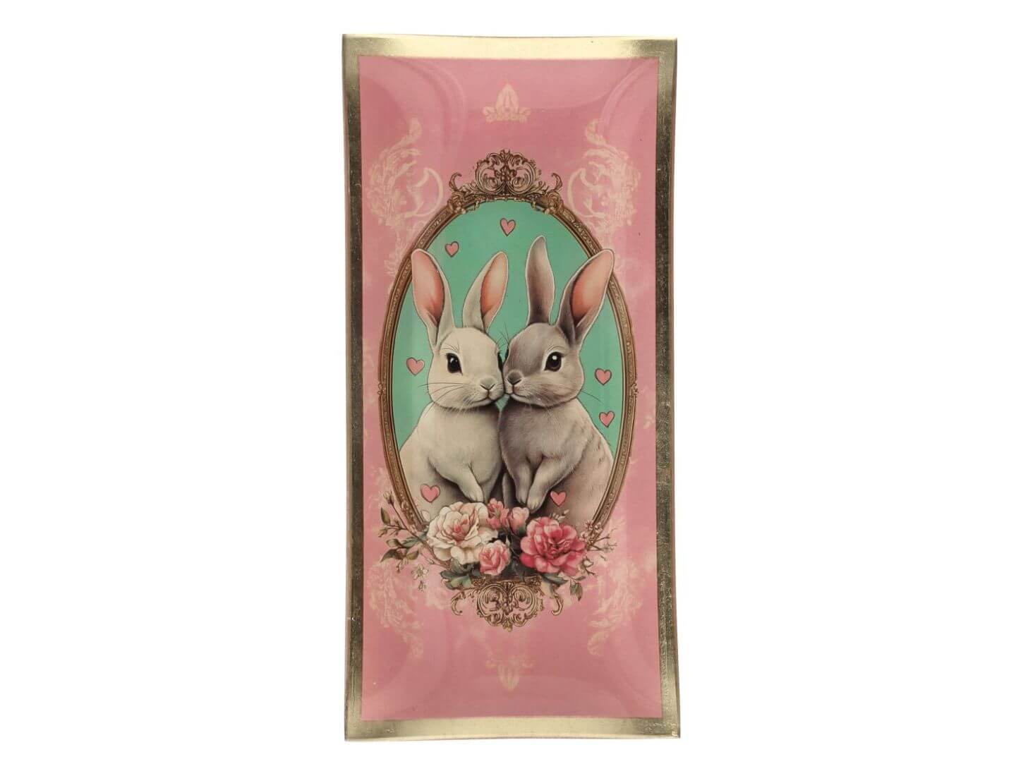 LOVE PLATES Glasteller L, Hase - Blush