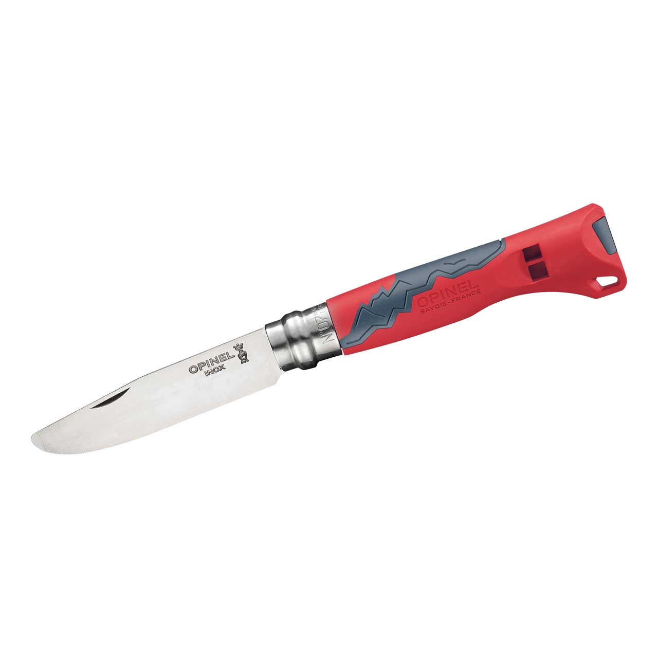 Opinel No 07, Kindermesser OUTDOOR JUNIOR Rot/Grau