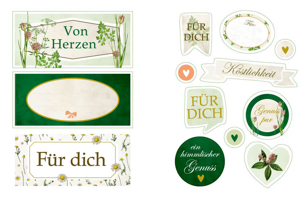 Deko-Sticker - Wildkräuter (AUGUSTINA)