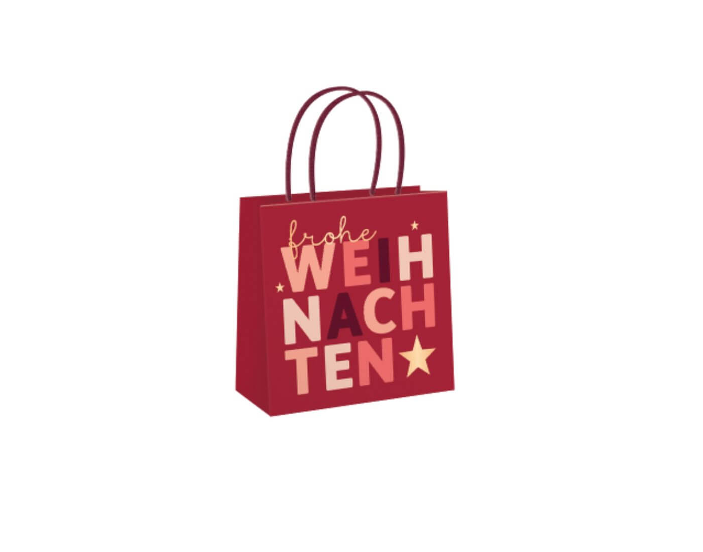 Geschenktüte klein Weihnachten frohe Weihnachten