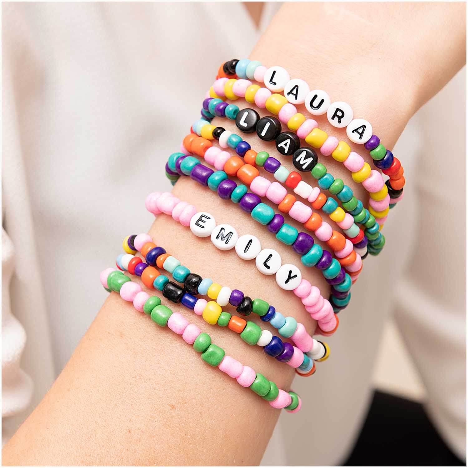 Keramikperlen natur, mini, multicolor
