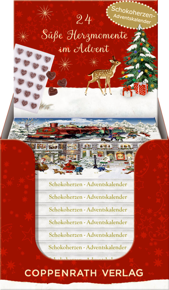 24 Süße Herzmomente"Straße/Bahn", Schoko-Adventskalender (einzeln) (Behr)
