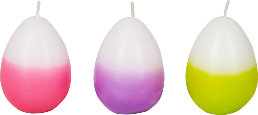 Eier-Kerze Frohe Ostern (einzeln)