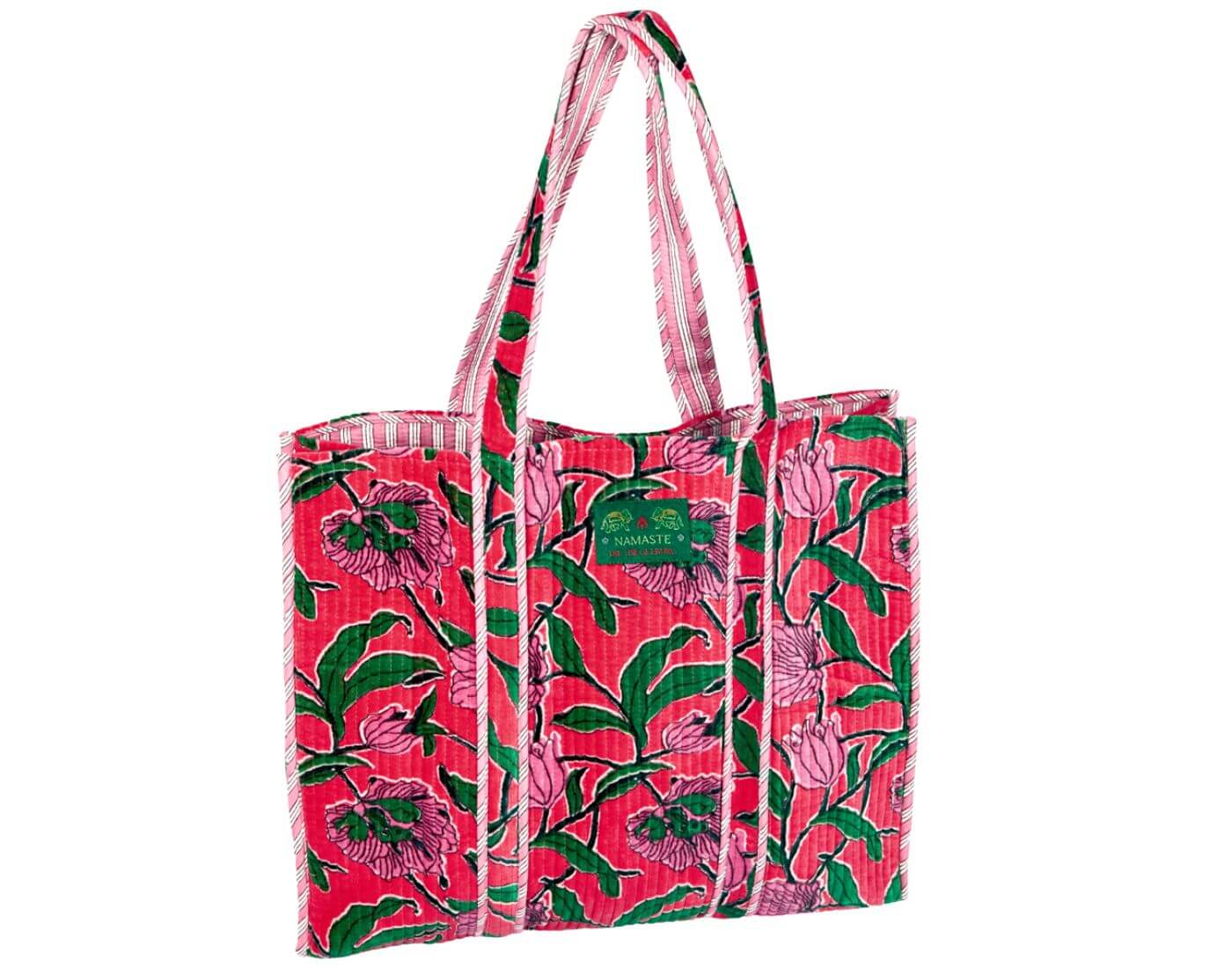 Samtshopper Blumen, pink - Lieblingsstücke