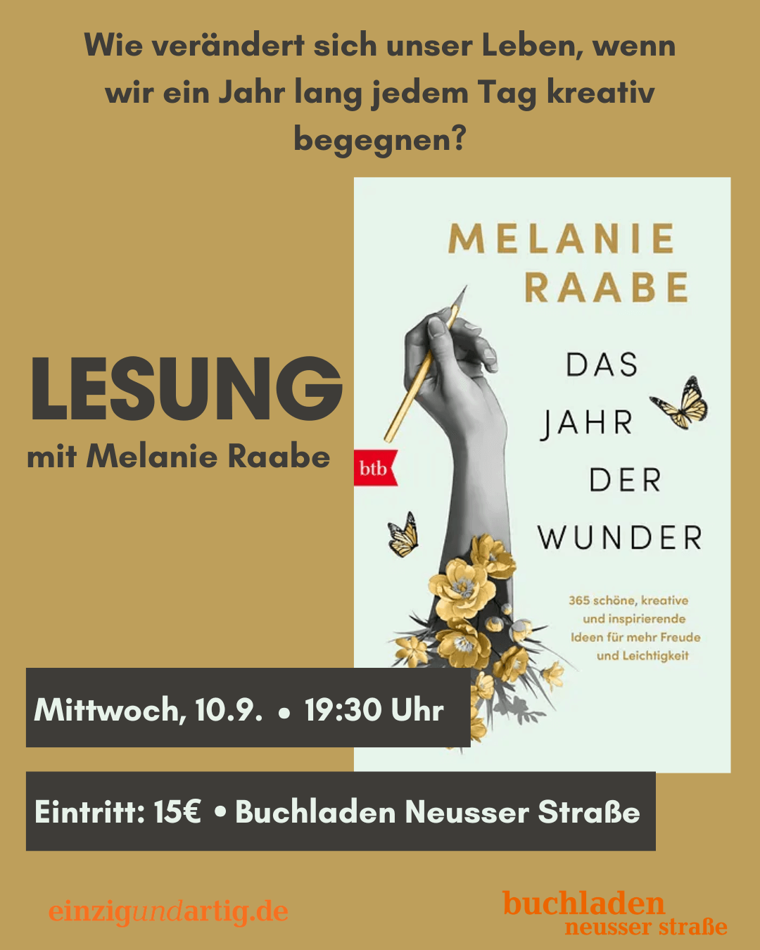 Eintritt Lesung mit Melanie Raabe: Das Jahr der Wunder