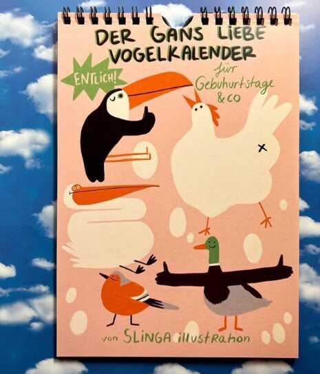 Gans Lieber Vogelkalender - Geburtstagskalender
