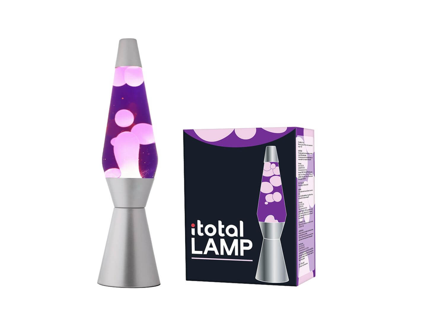 Lavalampe Spaceship Silber / Lila