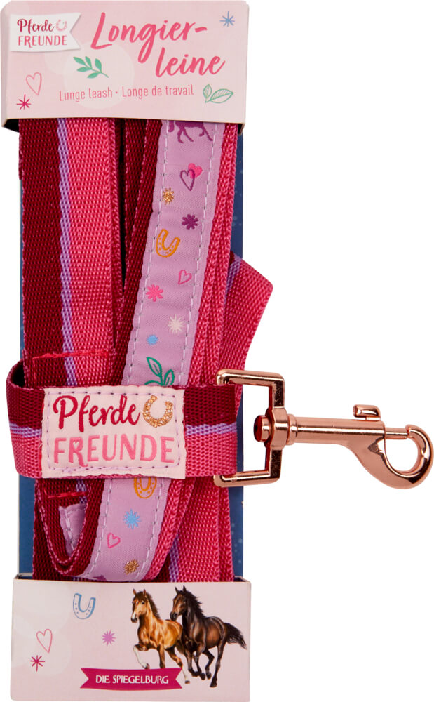 Longierleine - Pferdefreunde (pink)