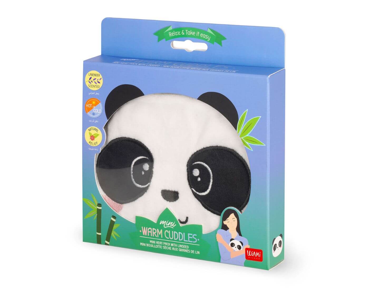 Mini-Thermokissen mit Leinsamen - Warm Cuddles - Panda