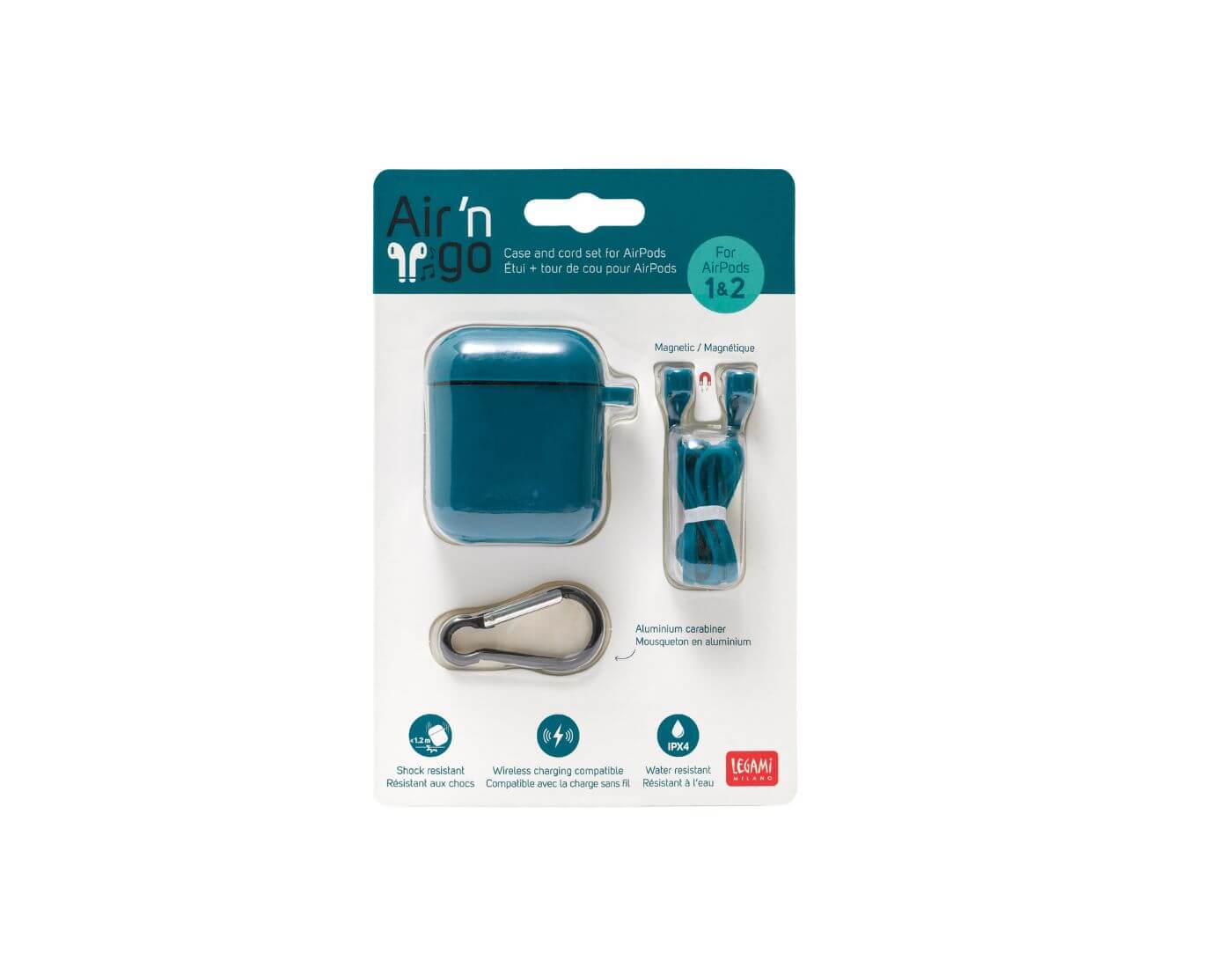Set aus Hülle und Trageband für AirPods - Air'n Go