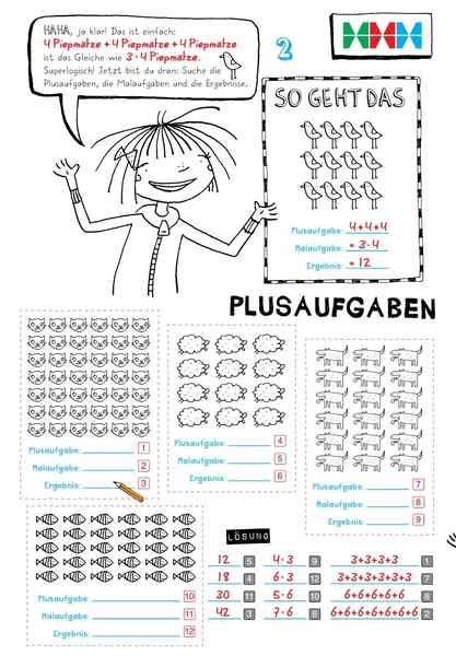 ca5038dee1781df21425fc645b9e2a4877acb4f83a428c2daa7b338464da15f8-jpg miniLÜK 2. Klasse - Mathematik  Mein Lotta-Leben: Plus mal lustig und noch mähr Zahlen