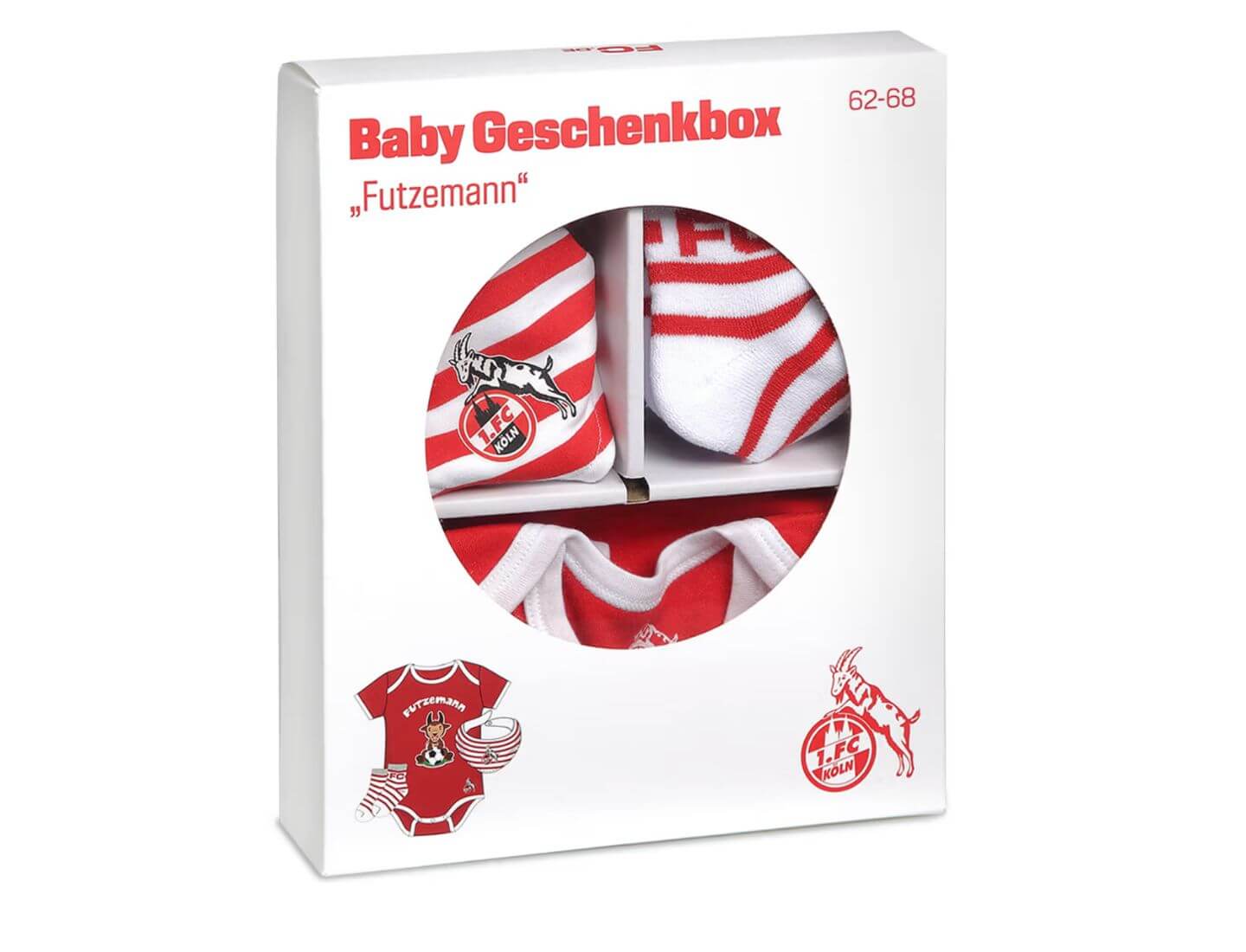 1. FC Köln Baby Geschenkbox "Futzemann" Gr.62/68