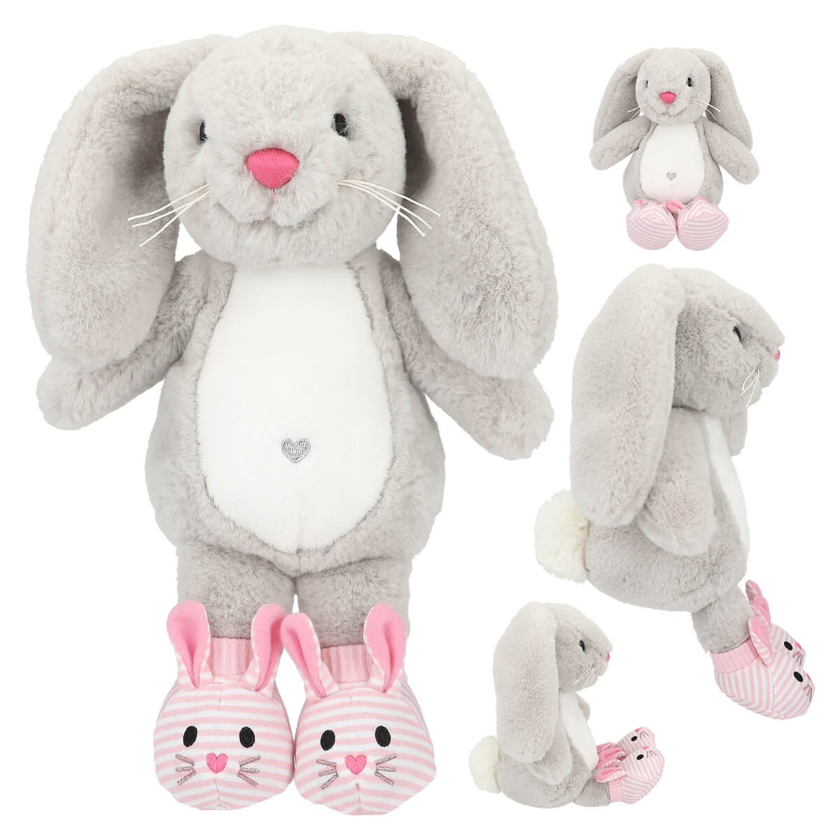 depesche-hase-mimi-1 Princess Mimi Plüsch Hase Nelly Grau Mit Schühchen 21 cm
