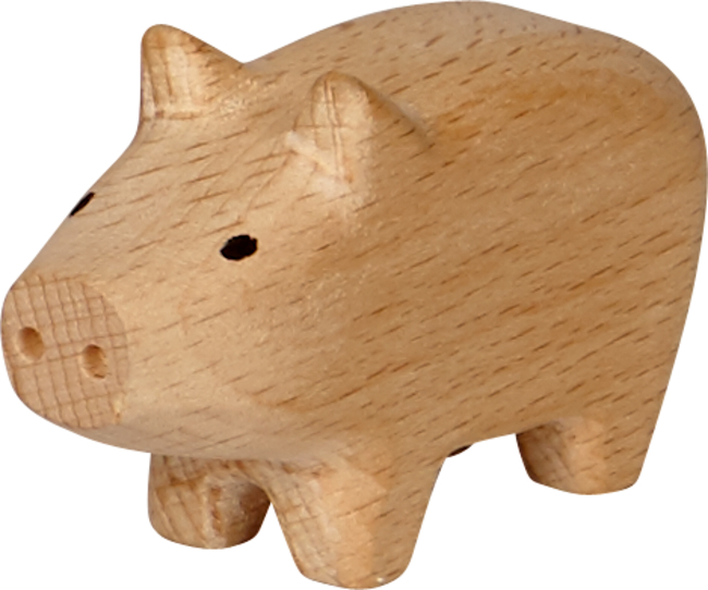 4029753140258_1 Mini-Holzschweinchen Viel Glück (einzeln)