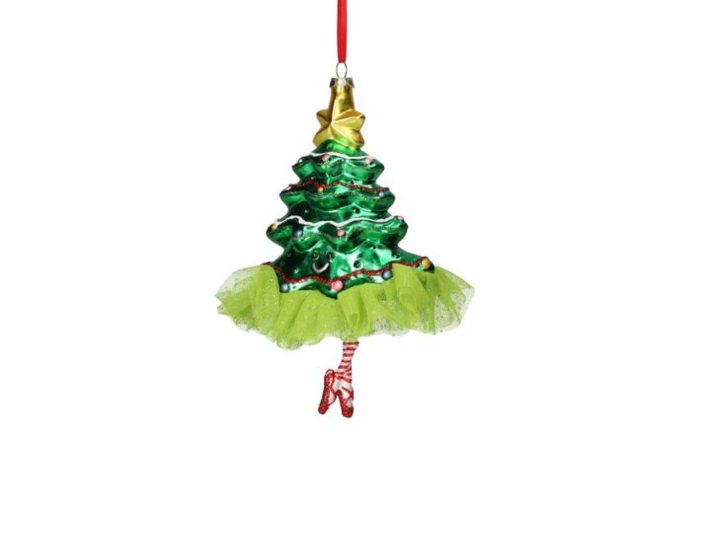 Hänger Weihnachtsbaum mit Tutu, grün