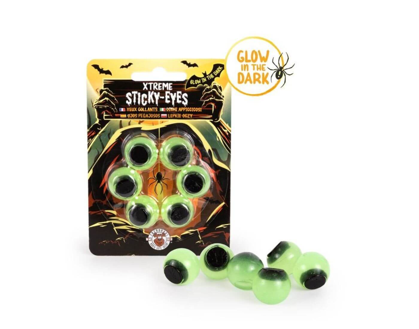 ZOMBIE ZONE Sticky Augen nachtleuchtend, 6er-Set ZOMBIE ZONE Sticky Augen nachtleuchtend, 6er-Set
