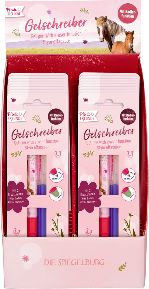 Gelschreiber mit Radierfunktion - Pferdefreunde